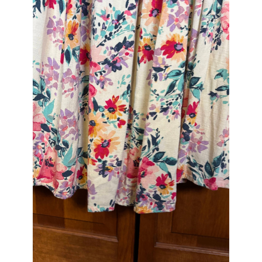 Torrid Mini Dress Floral Smocked Flowy Stretch Rayon Blend Multicolor Women's 0 - Picture 7 of 9